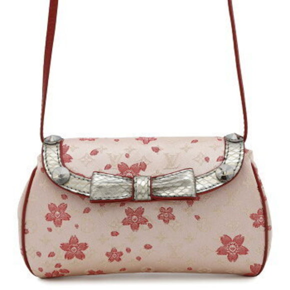 Louis Vuitton Monogram Satin Griotte Cherry Blossom Shoulder Bag - Picture 1 of 8